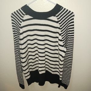 Black an white striped shirt